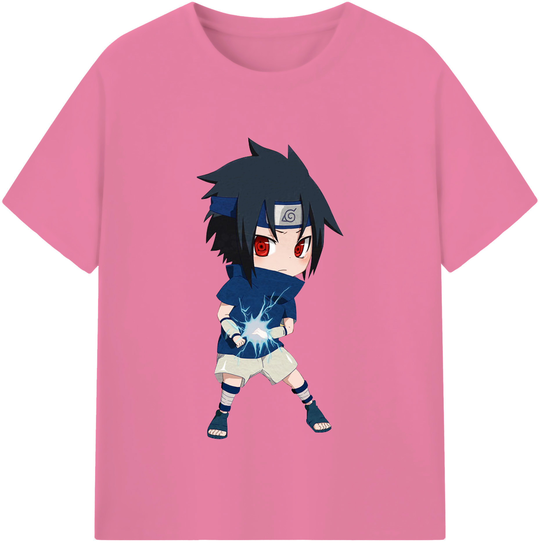 （画像用） NARUTO -ナルト- うちは サスケ Uchiha Sasuke 綿100％半袖Tシャツ（フロントプリント）